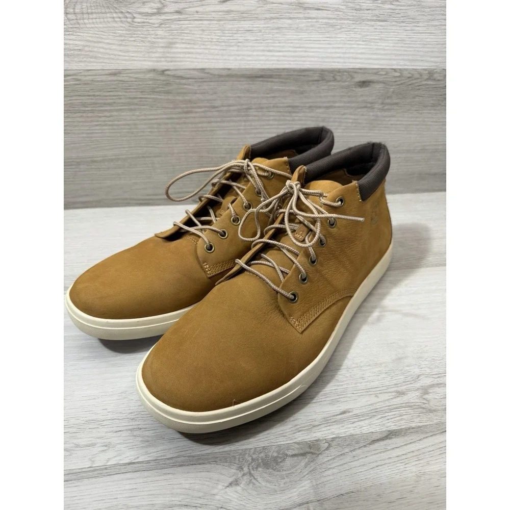 Timberland Men's Groveton Chukka Boot Wheat Nubuck Size 13 Made in Cambodia
